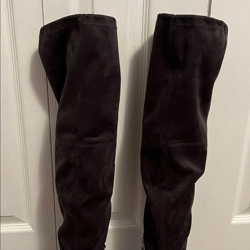 Sam Edelman Charcoal Over-the-Knee Suede Boots Size 7 1/2”